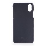 2 ME Style - Case Croco Black - iPhone X / XS - Crocodile Leather Cover