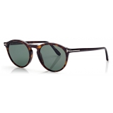 Tom Ford - Polarized Aurele - Occhiali da Sole Rotondi - Havana Scuro - FT0904-P - Occhiali da Sole - Tom Ford Eyewear