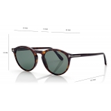 Tom Ford - Polarized Aurele - Occhiali da Sole Rotondi - Havana Scuro - FT0904-P - Occhiali da Sole - Tom Ford Eyewear