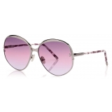 Tom Ford - Yvette Sunglasses - Round Sunglasses - Shiny Light Ruthenium - FT0913 - Sunglasses - Tom Ford Eyewear