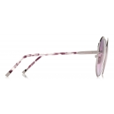 Tom Ford - Yvette Sunglasses - Occhiali da Sole Rotondi - Rutenio Lucido - FT0913 - Occhiali da Sole - Tom Ford Eyewear
