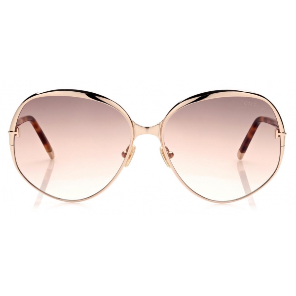 Tom Ford - Yvette Sunglasses - Occhiali da Sole Rotondi - Oro Rosa - FT0913 - Occhiali da Sole - Tom Ford Eyewear
