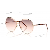 Tom Ford - Yvette Sunglasses - Occhiali da Sole Rotondi - Oro Rosa - FT0913 - Occhiali da Sole - Tom Ford Eyewear