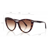 Tom Ford - Isabela Sunglasses - Occhiali da Sole Cat-Eye - Havana Scuro - FT0915 - Occhiali da Sole - Tom Ford Eyewear