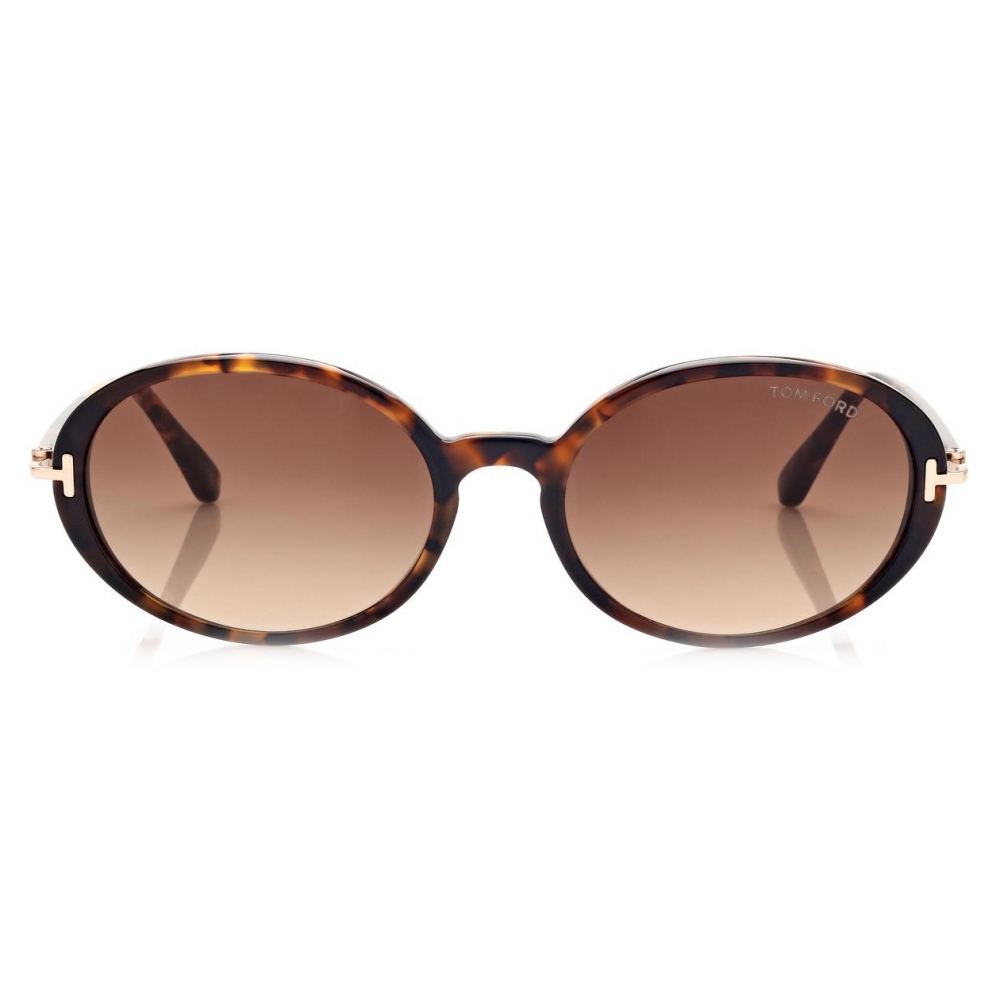 Ford Raquel Sunglasses - Oval Sunglasses Havana - FT0922 Sunglasses - Tom Ford Eyewear - Avvenice
