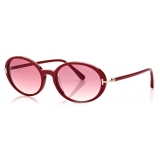 Tom Ford - Raquel Sunglasses - Occhiali da Sole Ovale - Rosso  Bordeaux - FT0922 - Occhiali da Sole - Tom Ford Eyewear