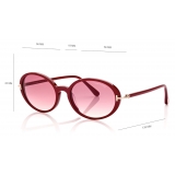 Tom Ford - Raquel Sunglasses - Occhiali da Sole Ovale - Rosso  Bordeaux - FT0922 - Occhiali da Sole - Tom Ford Eyewear