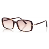 Tom Ford - Bonham Sunglasses - Occhiali da Sole Squadrati - Havana Scuro - FT0923 - Occhiali da Sole - Tom Ford Eyewear