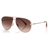 Tom Ford - Theo Sunglasses - Occhiali da Sole Pilota - Oro Rosa - FT0924 - Occhiali da Sole - Tom Ford Eyewear