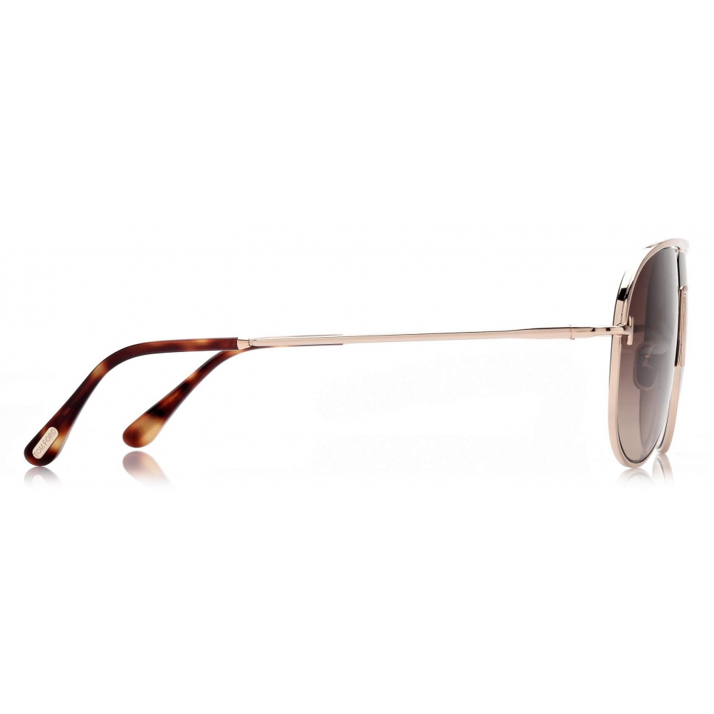 Tom Ford - Theo Sunglasses - Pilot Sunglasses - Rose Gold - FT0924 ...