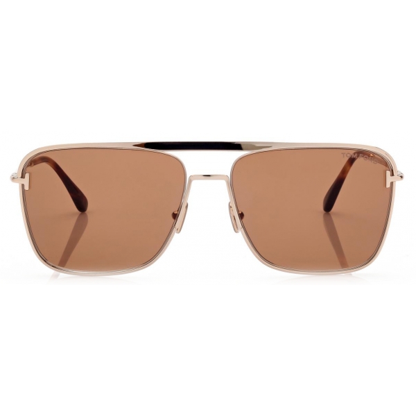 Tom Ford - Nolan Sunglasses - Navigator - Oro Rosa Marrone - FT0925 - Occhiali da Sole - Tom Ford Eyewear