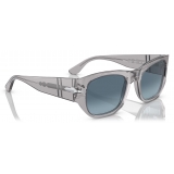 Persol - PO3308S - Transparent Grey / Azure Gradient Blue - Sunglasses - Persol Eyewear