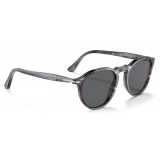 Persol - PO3286S - Striped Blue / Dark Grey - Sunglasses - Persol Eyewear