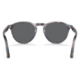 Persol - PO3286S - Striped Blue / Dark Grey - Sunglasses - Persol Eyewear