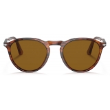 Persol - PO3286S - Striped Red / Brown - Sunglasses - Persol Eyewear