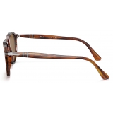 Persol - PO3286S - Striped Red / Brown - Sunglasses - Persol Eyewear