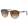 Persol - PO3285S - Black/Striped Brown/Grey / Brown Gradient - Sunglasses - Persol Eyewear