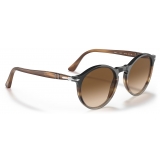 Persol - PO3285S - Nero/Marrone Striato/Grigio / Marrone Sfumato - Occhiali da Sole - Persol Eyewear