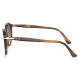 Persol - PO3285S - Nero/Marrone Striato/Grigio / Marrone Sfumato - Occhiali da Sole - Persol Eyewear