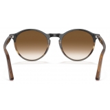 Persol - PO3285S - Nero/Marrone Striato/Grigio / Marrone Sfumato - Occhiali da Sole - Persol Eyewear