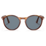 Persol - PO3285S - Terra di Siena / Light Blue - Sunglasses - Persol Eyewear