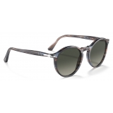 Persol - PO3285S - Striato Blu / Grigio Sfumato - Occhiali da Sole - Persol Eyewear