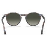 Persol - PO3285S - Striped Blue / Gradient Grey - Sunglasses - Persol Eyewear
