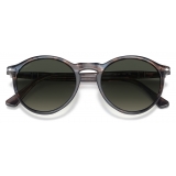 Persol - PO3285S - Striped Blue / Gradient Grey - Sunglasses - Persol Eyewear