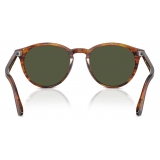 Persol - PO3152S - Striped Brown / Green - Sunglasses - Persol Eyewear