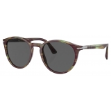 Persol - PO3152S - Striato Verde / Grigio Scuro - Occhiali da Sole - Persol Eyewear