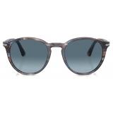 Persol - PO3152S - Striato Blu / Azzurro Sfumato Blu - Occhiali da Sole - Persol Eyewear