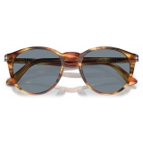 Persol - PO3152S - Giallo Striato Marrone / Azzurro - Occhiali da Sole - Persol Eyewear