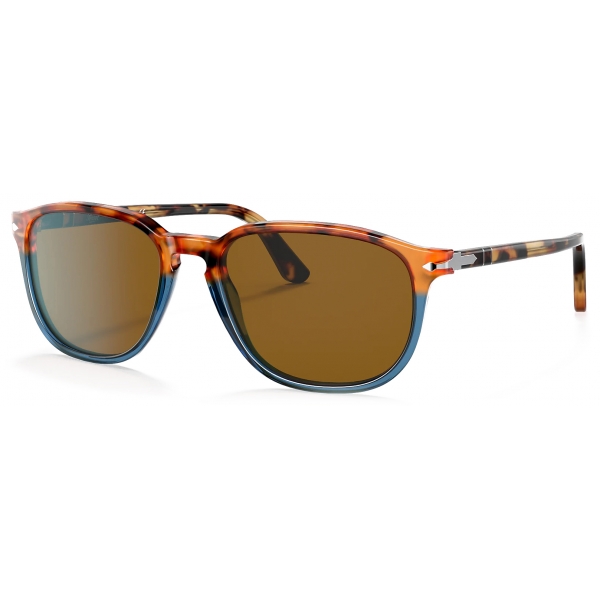 Persol - PO3019S - Brown Tortoise - Opal Blue / Brown - Sunglasses - Persol Eyewear