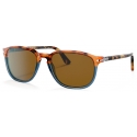 Persol - PO3019S - Marrone Tartarugato - Blu Opale / Marrone - Occhiali da Sole - Persol Eyewear