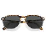 Persol - PO3019S - Brown Tortoise & Smoke / Dark Smoke - Sunglasses - Persol Eyewear