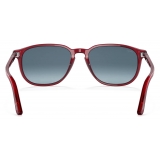 Persol - PO3019S - Rosso Trasparente / Blu Sfumato - Occhiali da Sole - Persol Eyewear