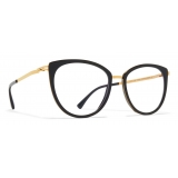 Mykita - Gunda - Lite - A15 Glossy Gold Black - Metal Glasses - Optical Glasses - Mykita Eyewear