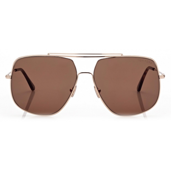 Tom Ford - Liam Sunglasses - Occhiali da Sole Navigator - Oro Rosa Rovex - FT0927 - Occhiali da Sole - Tom Ford Eyewear