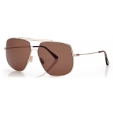 Tom Ford - Liam Sunglasses - Occhiali da Sole Navigator - Oro Rosa Rovex - FT0927 - Occhiali da Sole - Tom Ford Eyewear