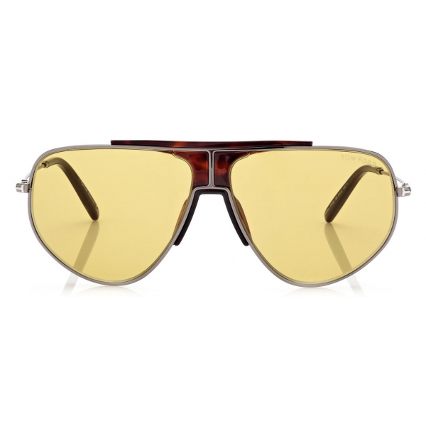 Tom Ford - Addison Sunglasses - Occhiali da Sole Pilota - Rutenio Marrone - FT0928 - Occhiali da Sole - Tom Ford Eyewear