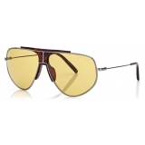 Tom Ford - Addison Sunglasses - Occhiali da Sole Pilota - Rutenio Marrone - FT0928 - Occhiali da Sole - Tom Ford Eyewear