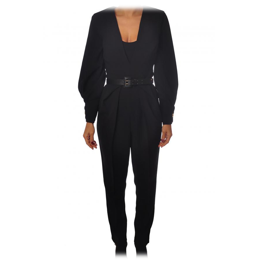 Elisabetta Franchi - Suit with Belt Detail - Black - Dress - Made in ...