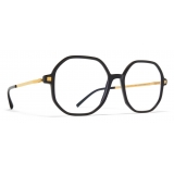 Mykita - Hilla - Lite - C6 Black Glossy Gold - Acetate Glasses - Optical Glasses - Mykita Eyewear