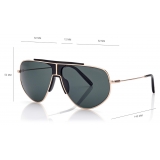 Tom Ford - Addison Sunglasses - Occhiali da Sole Pilota - Oro Rosa Blu - FT0928 - Occhiali da Sole - Tom Ford Eyewear