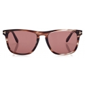 Tom Ford - Gerard - Occhiali da Sole Squadrati - Havana Bordeaux - FT0930 - Occhiali da Sole - Tom Ford Eyewear