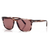 Tom Ford - Gerard - Occhiali da Sole Squadrati - Havana Bordeaux - FT0930 - Occhiali da Sole - Tom Ford Eyewear