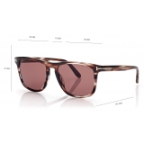 Tom Ford - Gerard - Occhiali da Sole Squadrati - Havana Bordeaux - FT0930 - Occhiali da Sole - Tom Ford Eyewear