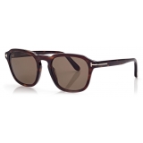 Tom Ford - Avery Sunglasses - Occhiali da Sole Rotondi - Havana Scuro - FT0931 - Occhiali da Sole - Tom Ford Eyewear