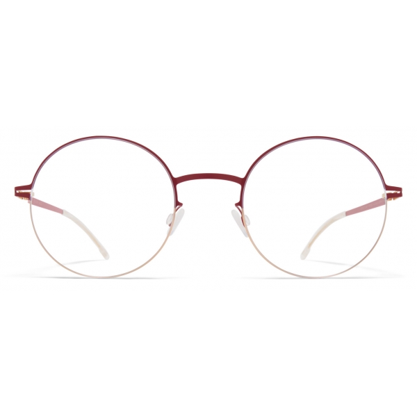 Mykita - Lotta - Lite - Champagne Gold Cranberry - Metal Glasses - Optical Glasses - Mykita Eyewear