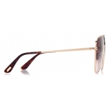 Tom Ford - Ethan Sunglasses - Occhiali da Sole Pilota - Oro Rosa - FT0935 - Occhiali da Sole - Tom Ford Eyewear